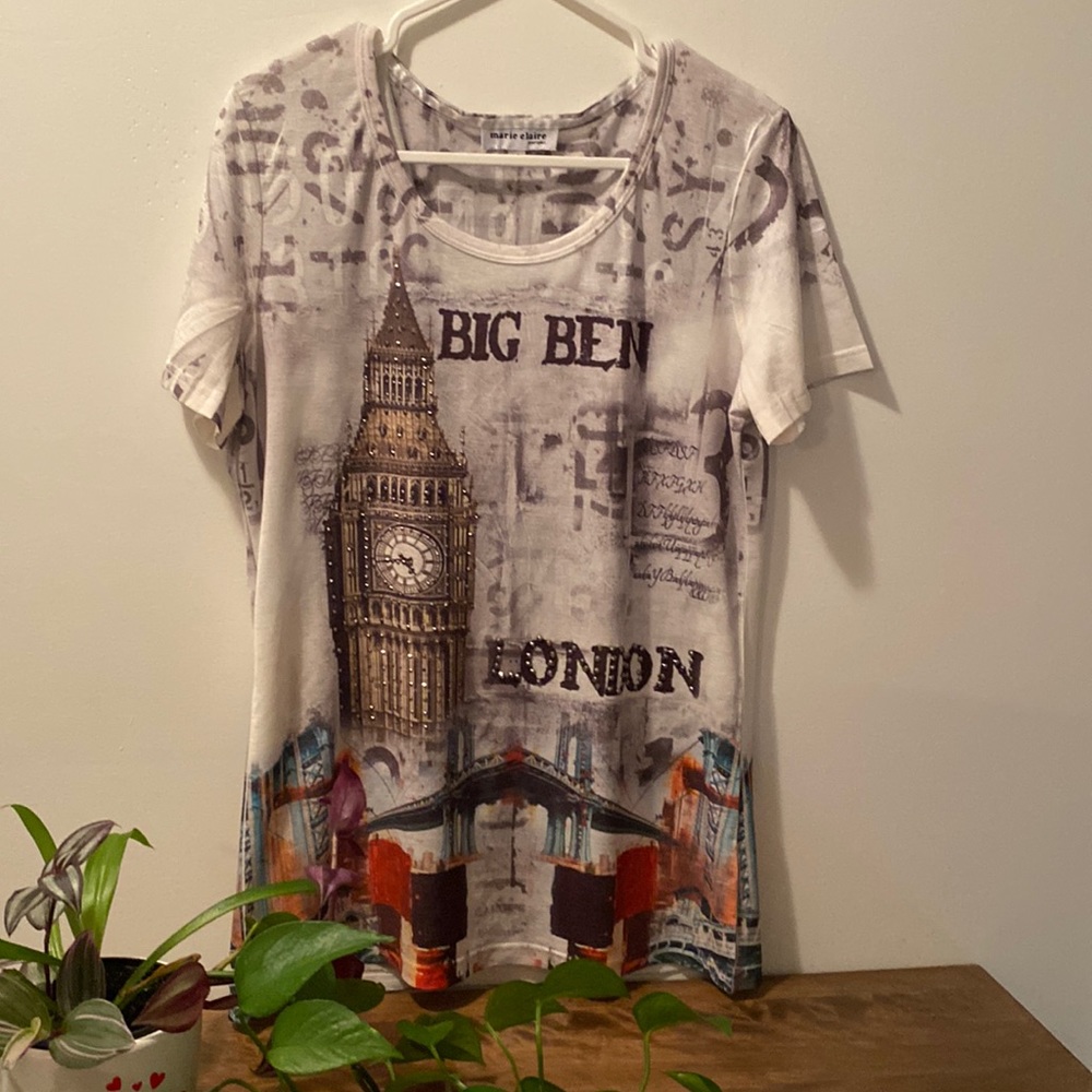 Marie claire shirt sz L/G